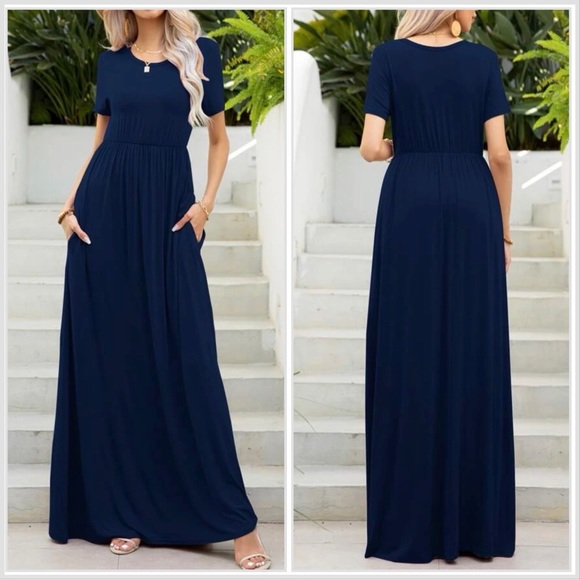 Pocket Maxi A-Line Dress - Picture 1 of 6